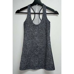 Lululemon Womens Run Swiftly Tech Racerback Tank Top Size 2 Marled Black